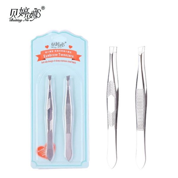 eyebrow tools & stencils 2pcs/set eyelash hair tweezers professional removal tweezer flat tip tool stainless steel convenient
eyebrow tools & stencils 2pcs/set eyelash hair tweezers professional removal tweezer flat tip tool stainless steel convenient