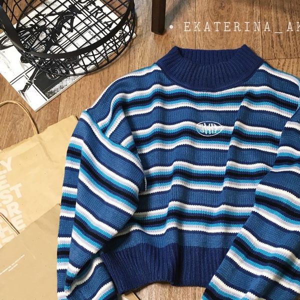 women sweaters new harajuku kawaii short sweaters cute sweet vintage striped oversize knit pullover sweaters drop shipping, White;black
women sweaters new harajuku kawaii short sweaters cute sweet vintage striped oversize knit pullover sweaters drop shipping, White;black