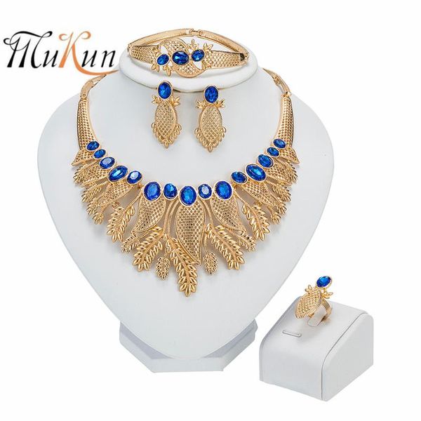 earrings & necklace blue crystal bridal jewelry sets wedding african beads christmas gift for women, Silver
earrings & necklace blue crystal bridal jewelry sets wedding african beads christmas gift for women, Silver