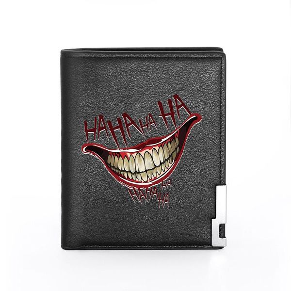 funny hahaha laugh printing pu leather men women short wallet id holder purse, Red;black
funny hahaha laugh printing pu leather men women short wallet id holder purse, Red;black