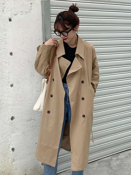 fashion small spring and autumn black windbreaker middle long popular korean knee length loose 2021 new jacket women's fashion luxury, Tan;black
fashion small spring and autumn black windbreaker middle long popular korean knee length loose 2021 new jacket women's fashion luxury, Tan;black