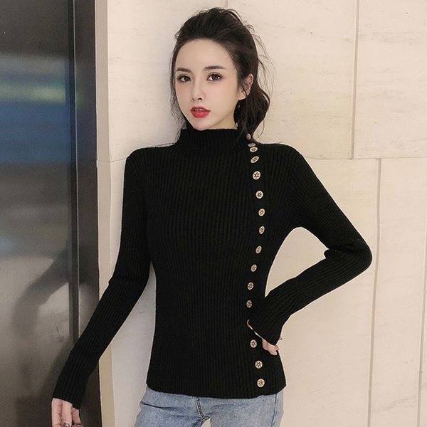2021 new autumn winter sweater women casual long sleeve half elegant slim fit solid color pullover women's turtleneck gqhn, White;black
2021 new autumn winter sweater women casual long sleeve half elegant slim fit solid color pullover women's turtleneck gqhn, White;black