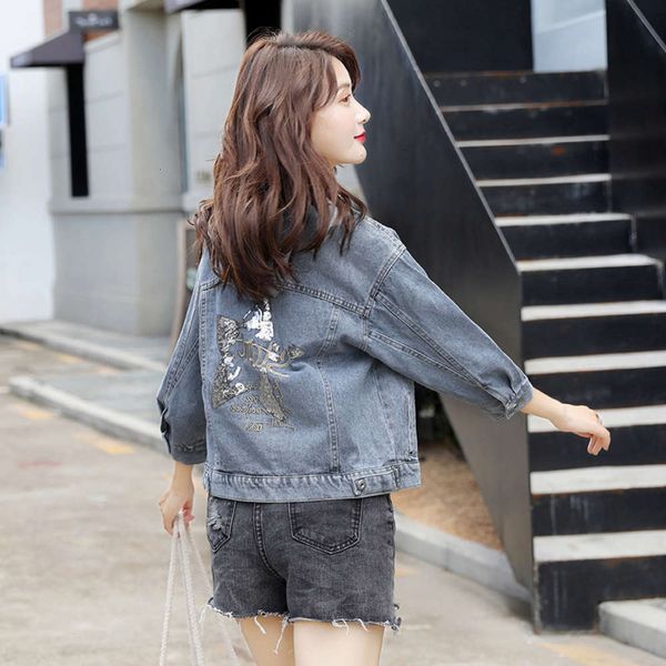 2021denim women's loose popular korean spring and autumn 2019 new net red student bf jacket, Black;brown 
2021denim women's loose popular korean spring and autumn 2019 new net red student bf jacket, Black;brown