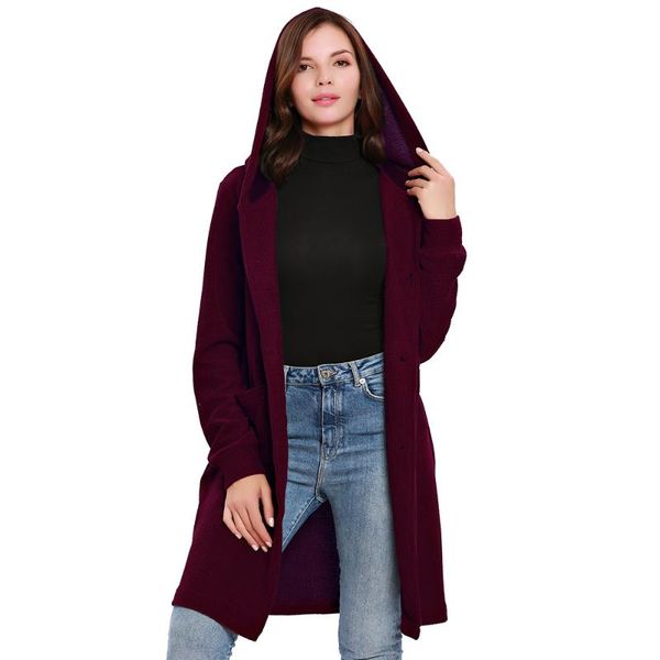 women's sweaters wine red elegant knitted hooded cardigans 2021 autumn winter woman casual long sleeve fashion mid-long streetwear coat, White;black
women's sweaters wine red elegant knitted hooded cardigans 2021 autumn winter woman casual long sleeve fashion mid-long streetwear coat, White;black