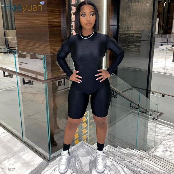 women's jumpsuits & rompers haoyuan womens jumpsuit biker shorts one piece outfits elegant long sleeve fashion clothes sporty bodycon p, Black;white
women's jumpsuits & rompers haoyuan womens jumpsuit biker shorts one piece outfits elegant long sleeve fashion clothes sporty bodycon p, Black;white