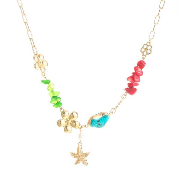 chains komi polynesia hawaiian hip hop chain blue turquoises natural stones alloy flower starfish pendant necklace female, Silver
chains komi polynesia hawaiian hip hop chain blue turquoises natural stones alloy flower starfish pendant necklace female, Silver