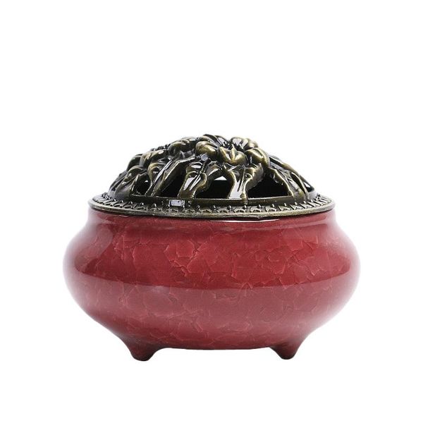 fragrance lamps ceramic incense holder 8 colors alloy cover vintage burner coil cone censer + copper gourd insert
fragrance lamps ceramic incense holder 8 colors alloy cover vintage burner coil cone censer + copper gourd insert