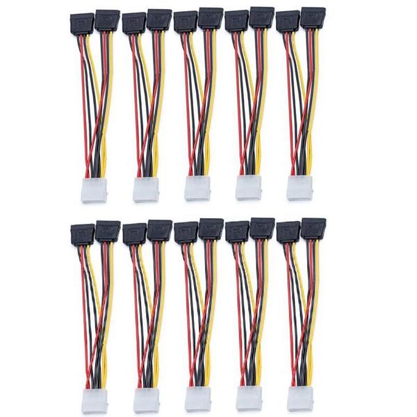 computer cables & connectors 10pcs lapadapter 4pin ide molex to 2 serial ata sata y splitter hard drive power supply cable
computer cables & connectors 10pcs lapadapter 4pin ide molex to 2 serial ata sata y splitter hard drive power supply cable
