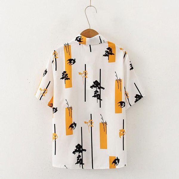 women's blouses & shirts fashion summer women retro printing short sleeve beach plained loose, White
women's blouses & shirts fashion summer women retro printing short sleeve beach plained loose, White