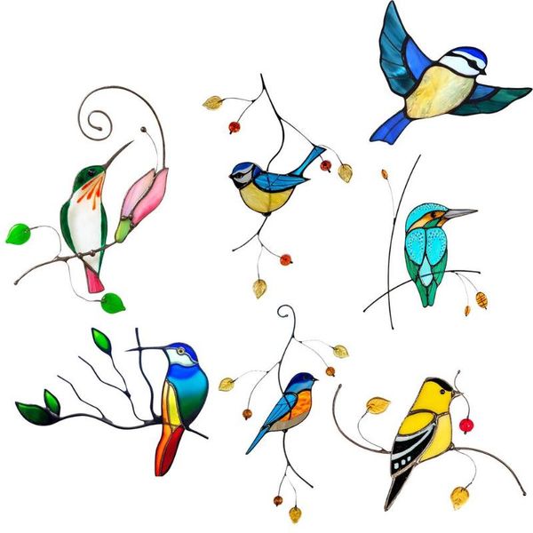 window stickers 7pcs stain glass hangings bird self-adhesive cute decor for home wall 3d car birds decals
window stickers 7pcs stain glass hangings bird self-adhesive cute decor for home wall 3d car birds decals