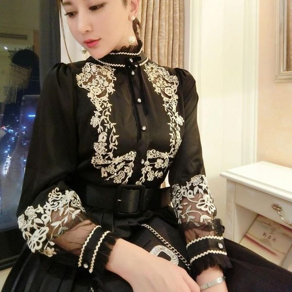 casual dresses vintage elegant ladies embroidery dress princess turleneck long sleeve party pleated belted slim fit high waist vestidos, Black;gray
casual dresses vintage elegant ladies embroidery dress princess turleneck long sleeve party pleated belted slim fit high waist vestidos, Black;gray