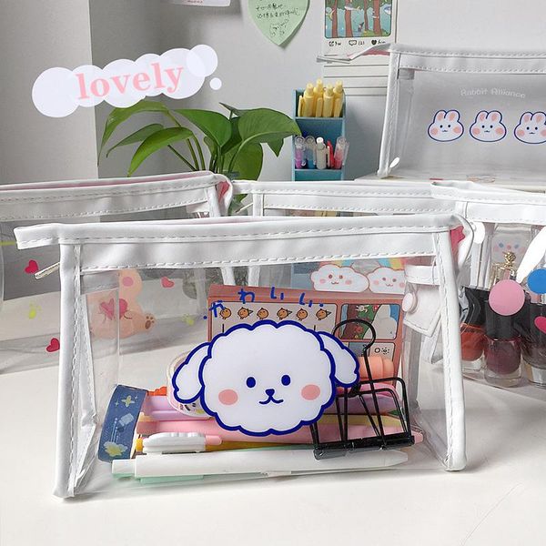 pencil cases cartoon transparent case stationery bag simple student triangle storage
pencil cases cartoon transparent case stationery bag simple student triangle storage