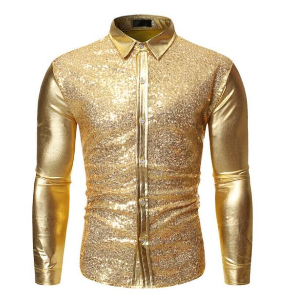men's casual shirts black sequin glitter shirt luxury high-end fashion long-sleeved performance stage banquet male slim top, White;black
men's casual shirts black sequin glitter shirt luxury high-end fashion long-sleeved performance stage banquet male slim top, White;black