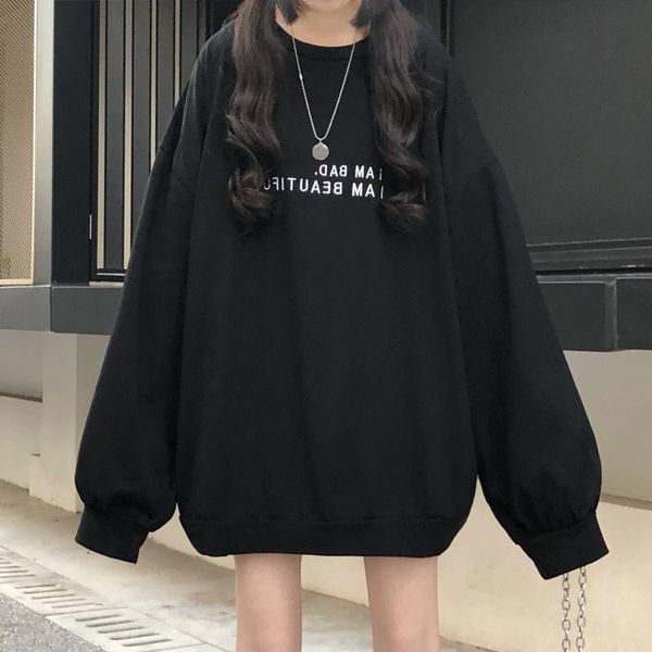 casual sweatshirts women solid colour letter print harajuku sweatshirt spring autumn long sleeve pullovers women clothes, Black
casual sweatshirts women solid colour letter print harajuku sweatshirt spring autumn long sleeve pullovers women clothes, Black