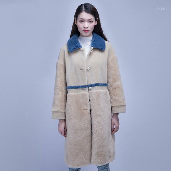2019 winter women's fashion trend new pattern long large grain imitation fur lapels contrast color versatile coat l1511, Black
2019 winter women's fashion trend new pattern long large grain imitation fur lapels contrast color versatile coat l1511, Black