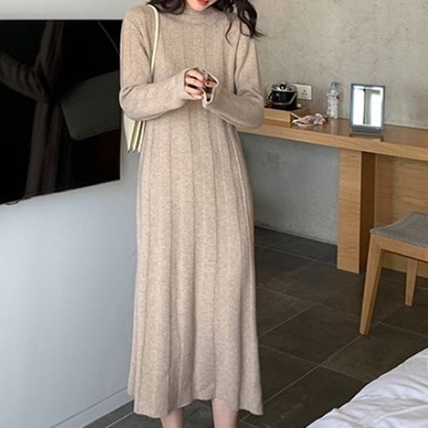 asm anna the same issue of da ai half high neck slim knit skirt medium length s women's autumn and winter, Black;gray
asm anna the same issue of da ai half high neck slim knit skirt medium length s women's autumn and winter, Black;gray