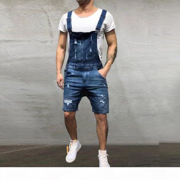 men's jeans jumpsuits shorts 2019 summer fashion hi street distressed denim bib overalls for man suspender pants, Blue
men's jeans jumpsuits shorts 2019 summer fashion hi street distressed denim bib overalls for man suspender pants, Blue