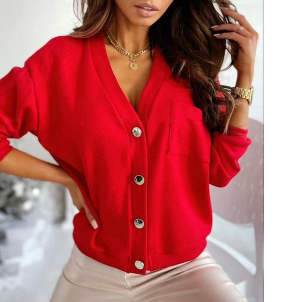 women's t-shirt casual split cardigan female ladies long sleeve buttons single breasted t-shirts v neck fall winter fashion tee women, White
women's t-shirt casual split cardigan female ladies long sleeve buttons single breasted t-shirts v neck fall winter fashion tee women, White