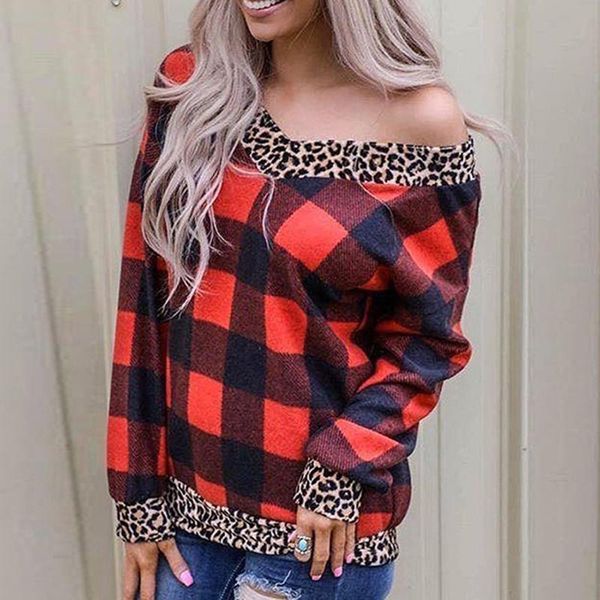 women's hoodies & sweatshirts women v neck red plaid leopard print sweatshirt fashion for lattice long sleeve blouse casual vintage, Black
women's hoodies & sweatshirts women v neck red plaid leopard print sweatshirt fashion for lattice long sleeve blouse casual vintage, Black