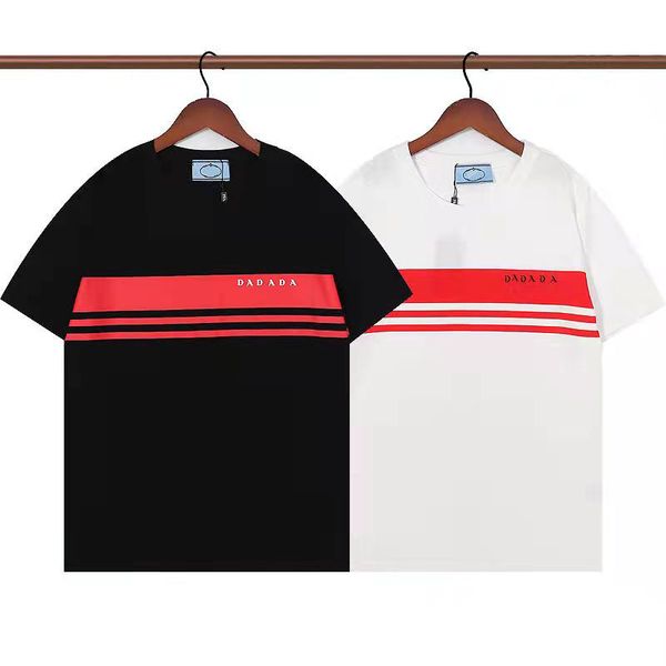 spring summer luxury men t shirt black white red stripe pure cotton letter printing womens short sleeve tshirt urban temperament sports leis, White;black
spring summer luxury men t shirt black white red stripe pure cotton letter printing womens short sleeve tshirt urban temperament sports leis, White;black