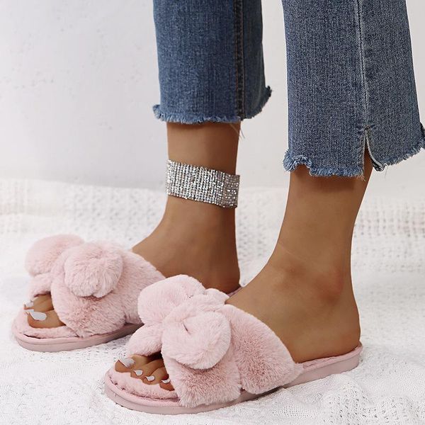 slippers warm fluffy women cozy faux fur indoor floor slides flat soft furry shoes ladies bow tie home slipper female flip flops, Black
slippers warm fluffy women cozy faux fur indoor floor slides flat soft furry shoes ladies bow tie home slipper female flip flops, Black