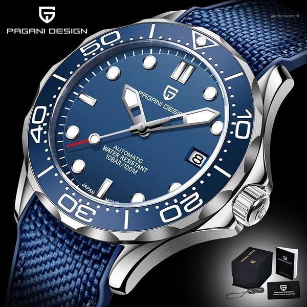 wristwatches pagani design 2021 mechanical luxury 100m waterproof watch men rubber luminous ceramic bezel men's watches nh35 diving wat, Slivery;brown
wristwatches pagani design 2021 mechanical luxury 100m waterproof watch men rubber luminous ceramic bezel men's watches nh35 diving wat, Slivery;brown