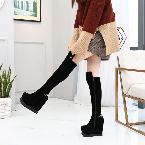 boots leopard land slope heel over knee female winter super long tube plus velvet thick bottom high cotton zyw, Black
boots leopard land slope heel over knee female winter super long tube plus velvet thick bottom high cotton zyw, Black