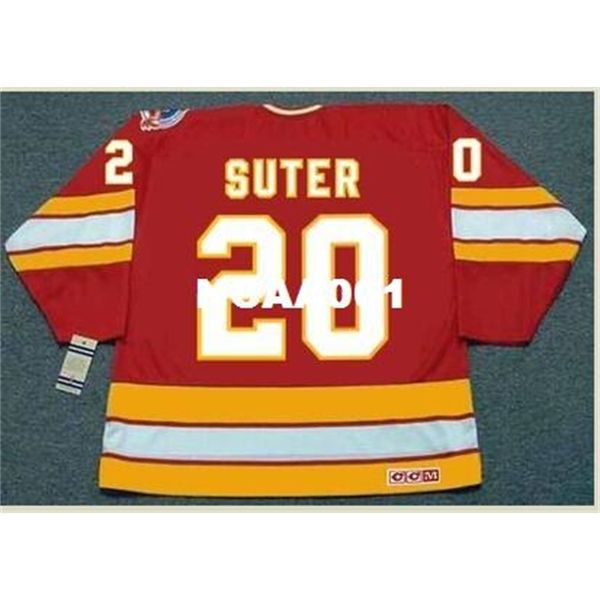 001s #20 gary suter calgary flames 1989 ccm vintage away hockey jersey or custom any name or number retro jersey, Black
001s #20 gary suter calgary flames 1989 ccm vintage away hockey jersey or custom any name or number retro jersey, Black