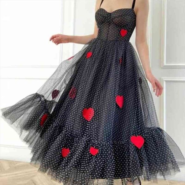 summer strap shoulder dot womens dresses tulle red heart mesh, Black;gray
summer strap shoulder dot womens dresses tulle red heart mesh, Black;gray