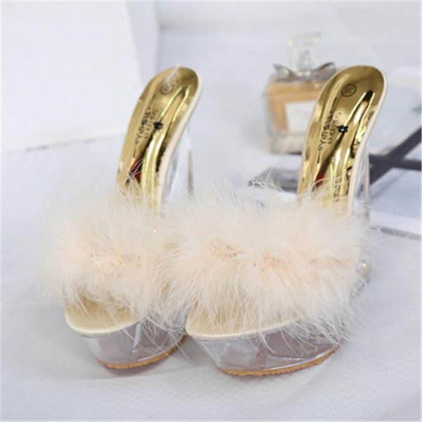 sandals 14cm high heel crystal wedges for women sandalia feminina artificial fur transparent gladiator shoes girls a006, Black
sandals 14cm high heel crystal wedges for women sandalia feminina artificial fur transparent gladiator shoes girls a006, Black