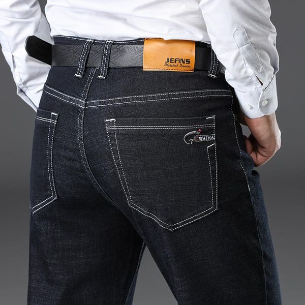 men's jeans plus size 42 44 46 casual pants spring autumn classic business straight elasticity black denim trousers brand male, Blue
men's jeans plus size 42 44 46 casual pants spring autumn classic business straight elasticity black denim trousers brand male, Blue