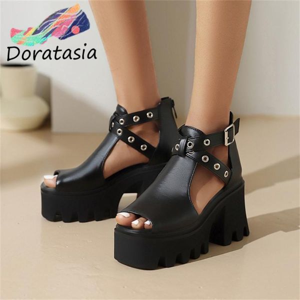 sandals doratasia summer brand buckle big size 45 peep toe platform high heel women's trendy luxury elegant women shoes, Black
sandals doratasia summer brand buckle big size 45 peep toe platform high heel women's trendy luxury elegant women shoes, Black
