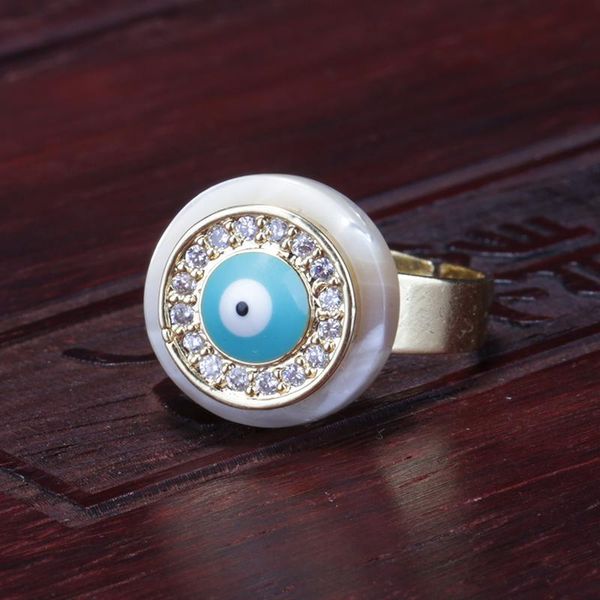 cluster rings white cz paved disc coin blue eye protection charm on round shell bead gold resizable for woman hand jewelry gift, Golden;silver
cluster rings white cz paved disc coin blue eye protection charm on round shell bead gold resizable for woman hand jewelry gift, Golden;silver