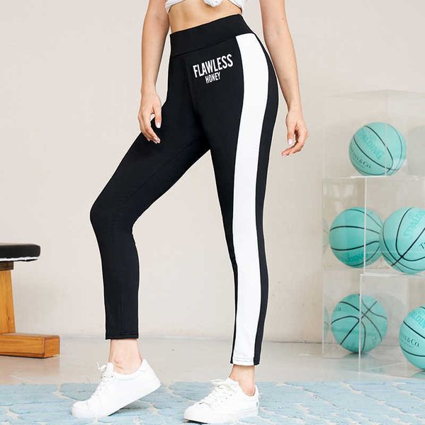 women's leggings summer products ladies black and white stitching letter printing leisure fitness yoga all-match s0mf
women's leggings summer products ladies black and white stitching letter printing leisure fitness yoga all-match s0mf