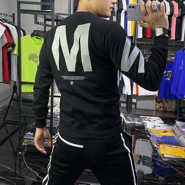 men's t-shirts long sleeve embroidered sweater, slim shirt with fashion embroidery in for men uxkf, White;black 
men's t-shirts long sleeve embroidered sweater, slim shirt with fashion embroidery in for men uxkf, White;black