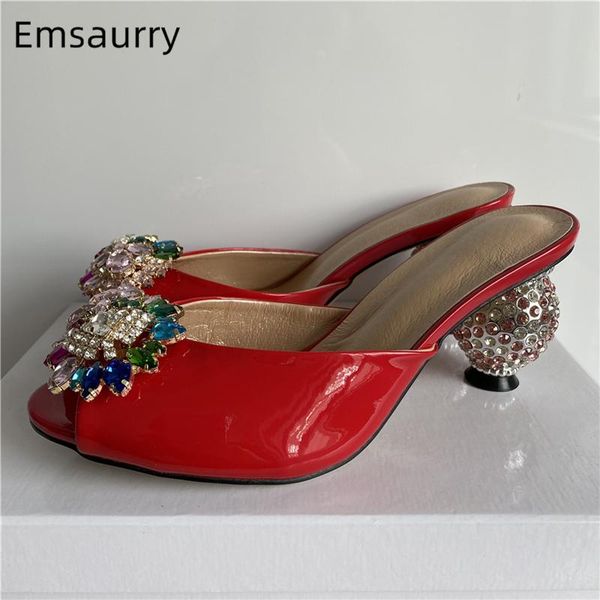 sandals colorful rhinestone flower buckle women jeweled crystal ball heel peep toe patent leather slingbacks party mules, Black
sandals colorful rhinestone flower buckle women jeweled crystal ball heel peep toe patent leather slingbacks party mules, Black
