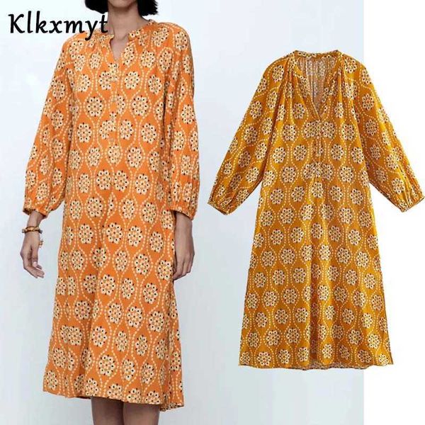 klkxmyt za dress women vintage pattern print midi woman chic fashion loose casual female es vestidos mujer 210527, Black;gray
klkxmyt za dress women vintage pattern print midi woman chic fashion loose casual female es vestidos mujer 210527, Black;gray