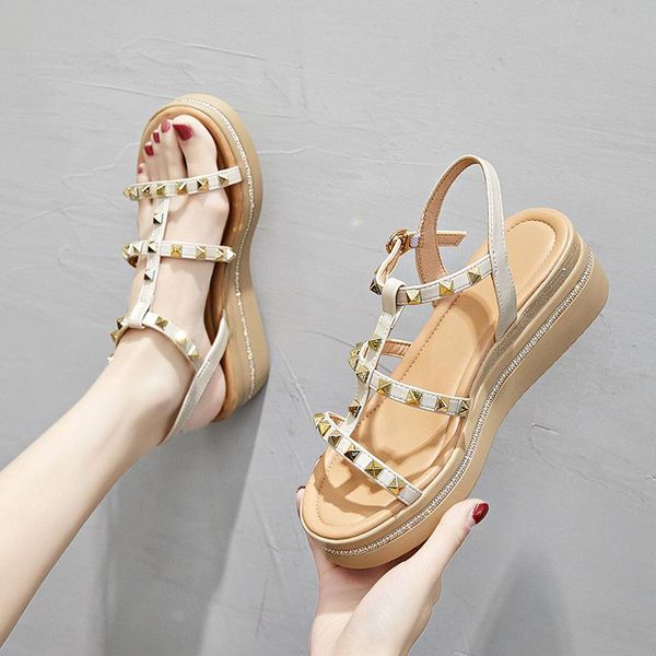 sandals platform women's summer 2021 fashion shoes with rivets and thin ribbon fairy style, Black
sandals platform women's summer 2021 fashion shoes with rivets and thin ribbon fairy style, Black