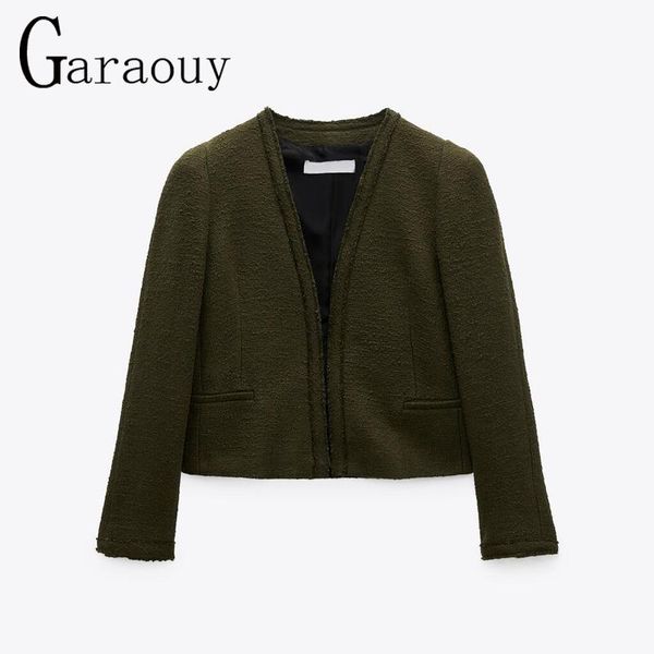 women's suits & blazers garaouy 2021 women spring autumn long sleeve fashion texture jackets suit slim with shoulder pads short blazer, White;black
women's suits & blazers garaouy 2021 women spring autumn long sleeve fashion texture jackets suit slim with shoulder pads short blazer, White;black