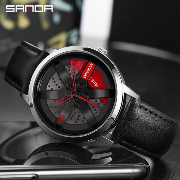 wristwatches sanda fashion wheel series dial men watches waterproof quartz movement wristwatch casual leather watch relogio masculino p1075, Slivery;brown
wristwatches sanda fashion wheel series dial men watches waterproof quartz movement wristwatch casual leather watch relogio masculino p1075, Slivery;brown