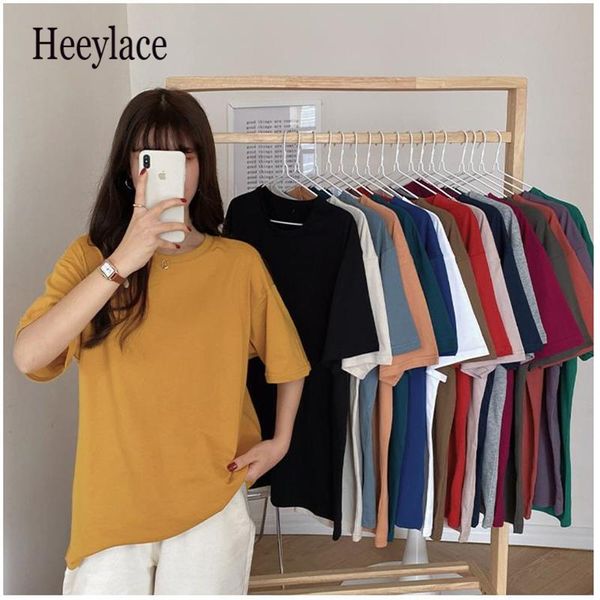 women's t-shirt summer harajuku casual tee shirt solid color basic t for women, White
women's t-shirt summer harajuku casual tee shirt solid color basic t for women, White