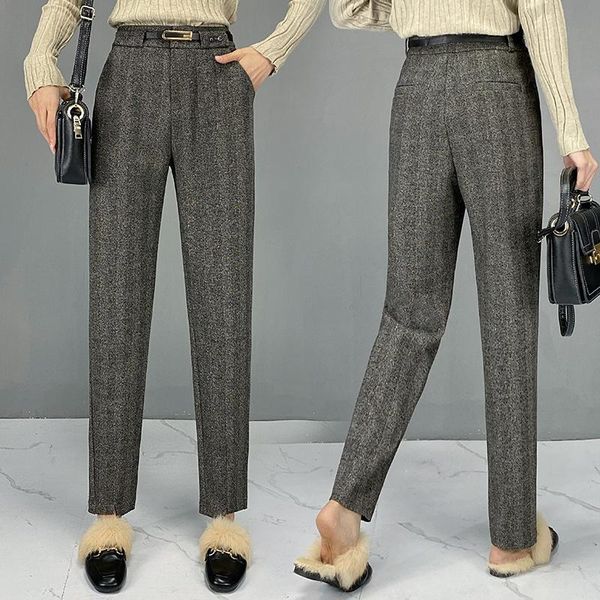 women's pants & capris 2021autumn and winter fashion all-match slim fit slimming woolen trousers, Black;white
women's pants & capris 2021autumn and winter fashion all-match slim fit slimming woolen trousers, Black;white