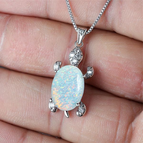 white blue opal sea turtle pendant necklace rainbow crystal big oval stone charm silver color chain s for women
white blue opal sea turtle pendant necklace rainbow crystal big oval stone charm silver color chain s for women