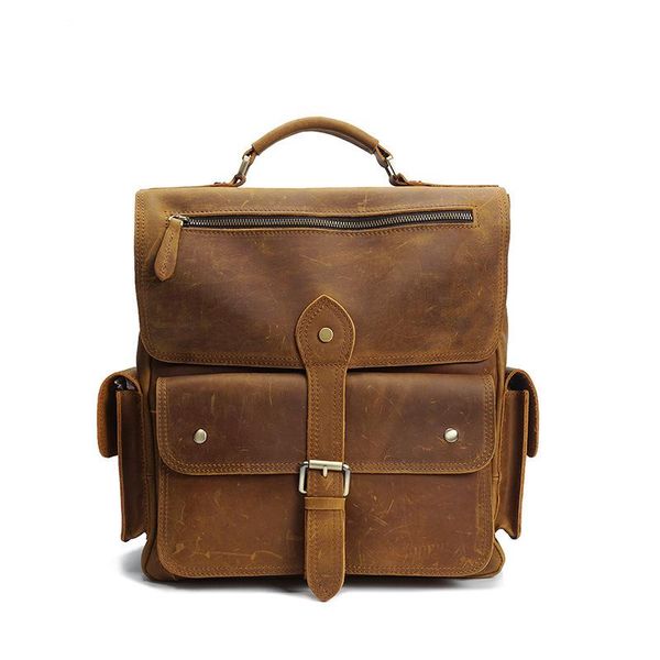 backpack crazy horse leather genuine waterproof men's handmade retro high capacity first layer cowhide bagld786
backpack crazy horse leather genuine waterproof men's handmade retro high capacity first layer cowhide bagld786