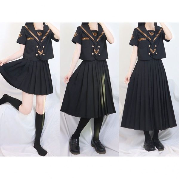 2021 jk womens sailor suit harajuku embroidery y2k black goth and high waist mini pleated skirts girl cosplay uniform, White
2021 jk womens sailor suit harajuku embroidery y2k black goth and high waist mini pleated skirts girl cosplay uniform, White