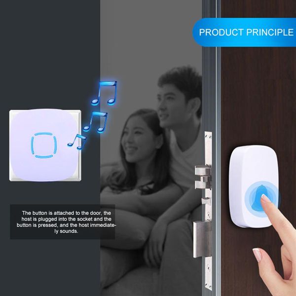 doorbells waterproof wireless doorbell eu/us/uk plug battery powered smart home welcome door bell 36 songs optional intelligent
doorbells waterproof wireless doorbell eu/us/uk plug battery powered smart home welcome door bell 36 songs optional intelligent