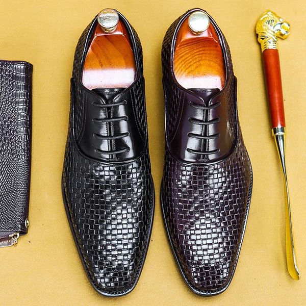 dress shoes genuine leather formal weave pointed toe laces men's handmade wedding party oxfords for male as332, Black
dress shoes genuine leather formal weave pointed toe laces men's handmade wedding party oxfords for male as332, Black