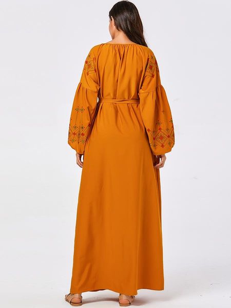 comfortable size women's in yellow embroidery geometric muslim clothes maxi dressed ta9136 o9u7, Black;gray
comfortable size women's in yellow embroidery geometric muslim clothes maxi dressed ta9136 o9u7, Black;gray