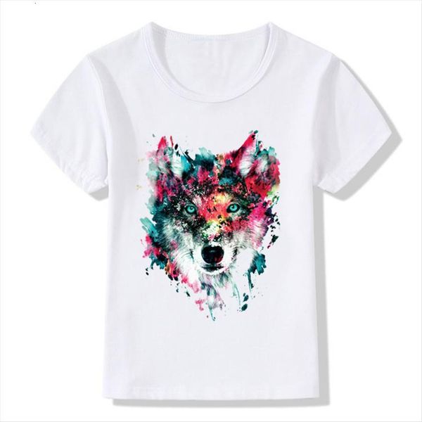 children watercolor wolf print funny t shirt girls boys summer kids clothes casual baby, Blue
children watercolor wolf print funny t shirt girls boys summer kids clothes casual baby, Blue