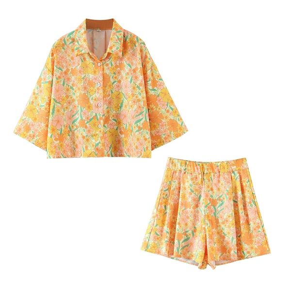 women blouse shorts two piece sets floral loose plus size summer outfits wide leg 210525, White
women blouse shorts two piece sets floral loose plus size summer outfits wide leg 210525, White